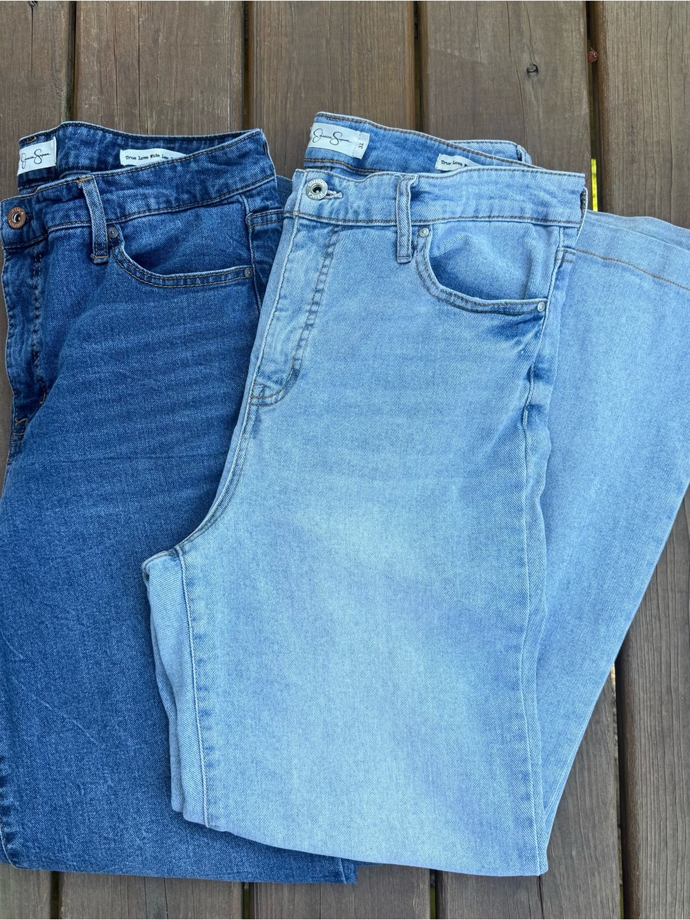 Jessica Simpson True Love Women’s Wide-Leg Trouser Jeans Sz 31 short Lot of 2